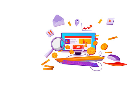 3D illustration of ppc management, an Object 3D Model by art PVP - market
