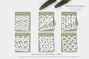 Watercolor Winter Forest Clipart, an Illustration by Ksenia Shmakova (Thumbnail 3 of 11)