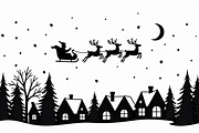 Christmas Night Silhouette Set, an Illustration by BIPLOB EXPERT (Thumbnail 15 of 21)