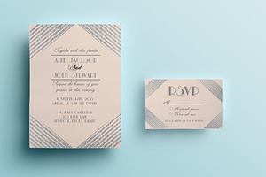 Art Deco Wedding Invitation II