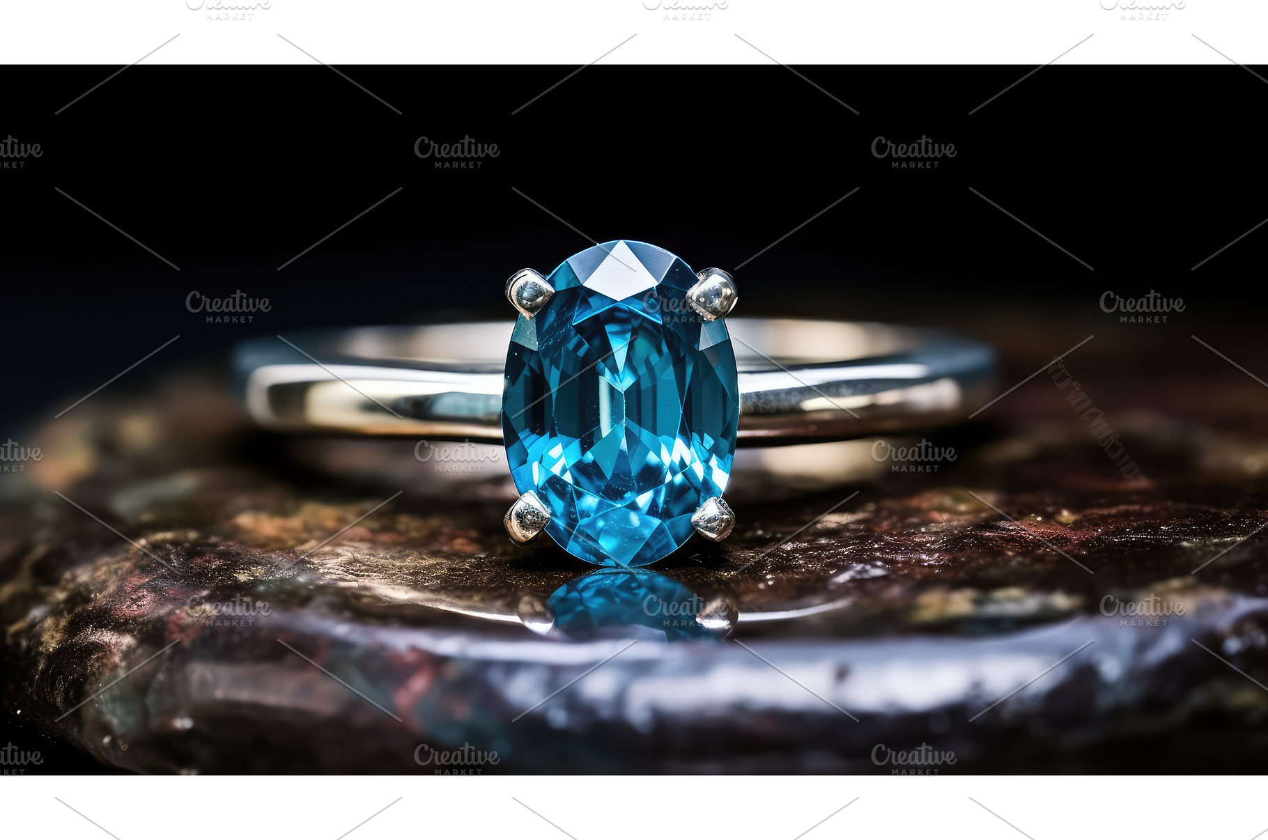 gemstone blue zircon ai generated, a Beauty & Fashion Photo by pikepicture