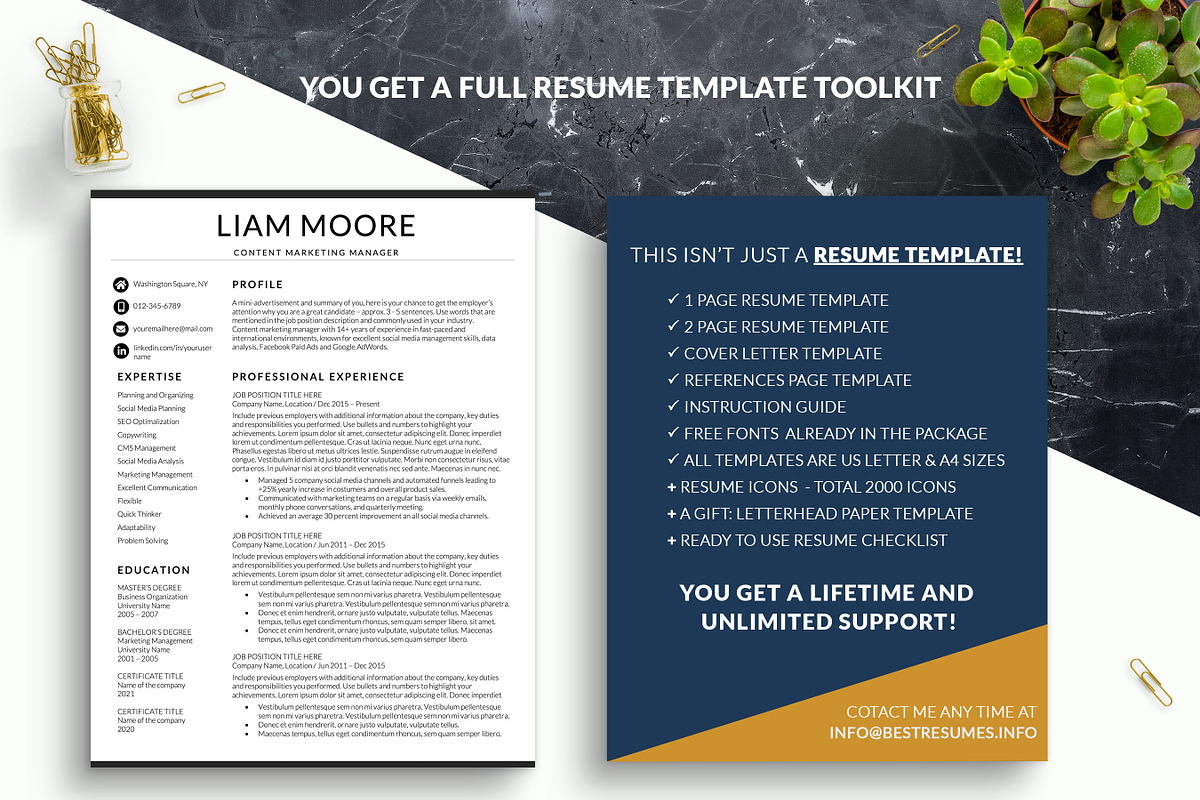 Modern Resume Template Word, a Resume Template by BestResumes.Co (Photo 7 of 7)