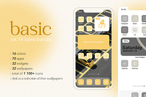 ios14 BASIC Home Screen 1 100+ Icons