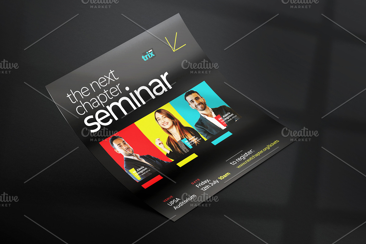 Seminar Digital Flyer | Canva & PSD, a Social Media Template by Vintage Impressions (Photo 4 of 6)