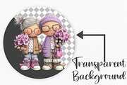 Quirky Valentine Couple Clipart, an Illustration by Canvas Craft (Thumbnail 2 of 6)