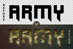 Army Editable Text Effect