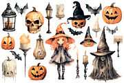 Halloween Vintage clipart, an Object Graphic by Evgeniia (Thumbnail 3 of 11)