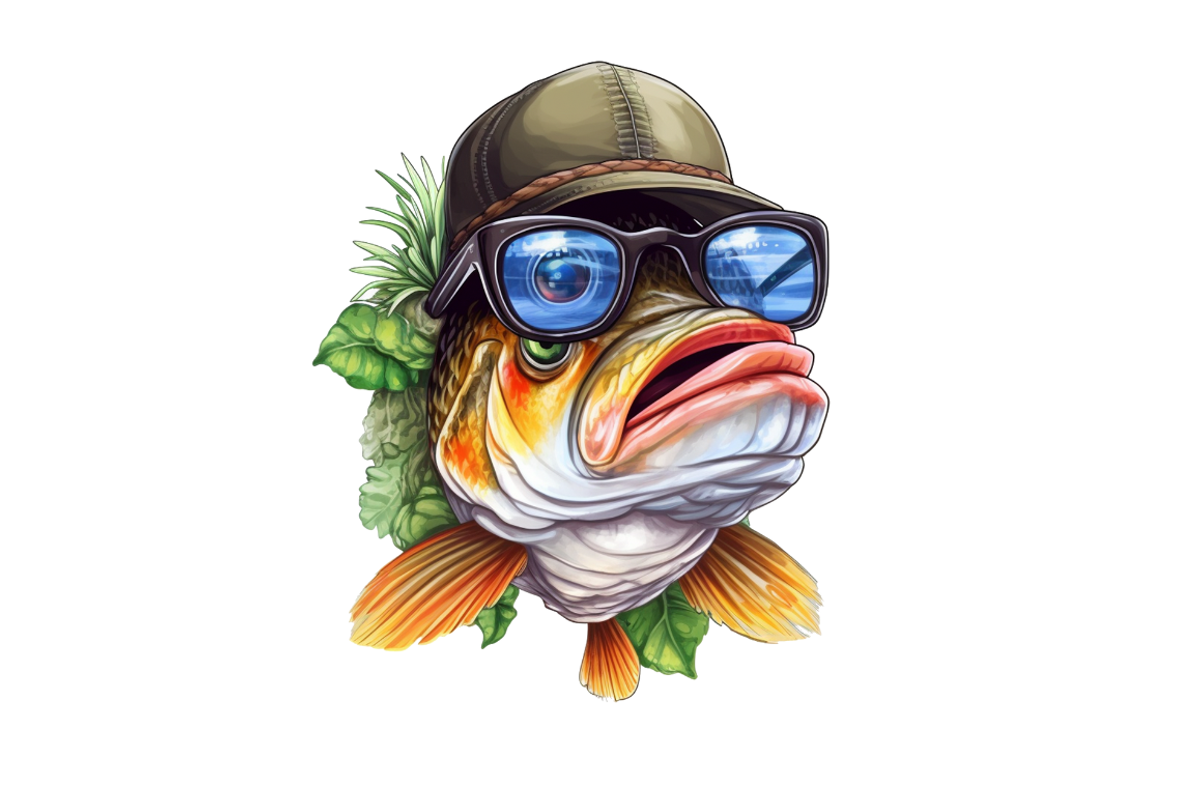 Cool Bass Fish Sublimation Clipart B, an Object Graphic by Regulrcrative (Photo 6 of 7)