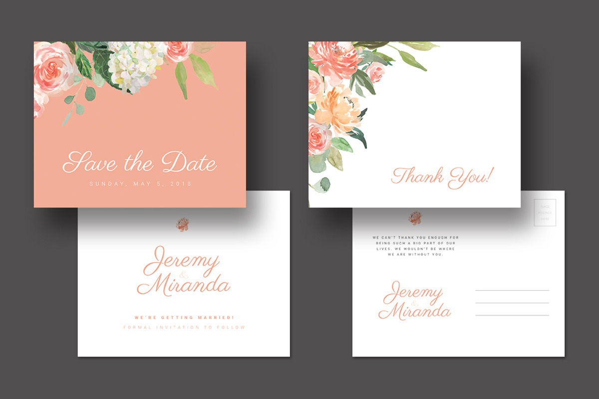 Modern Floral Wedding Suite, an Invitation Template by Prixel Creative (Photo 4 of 5)