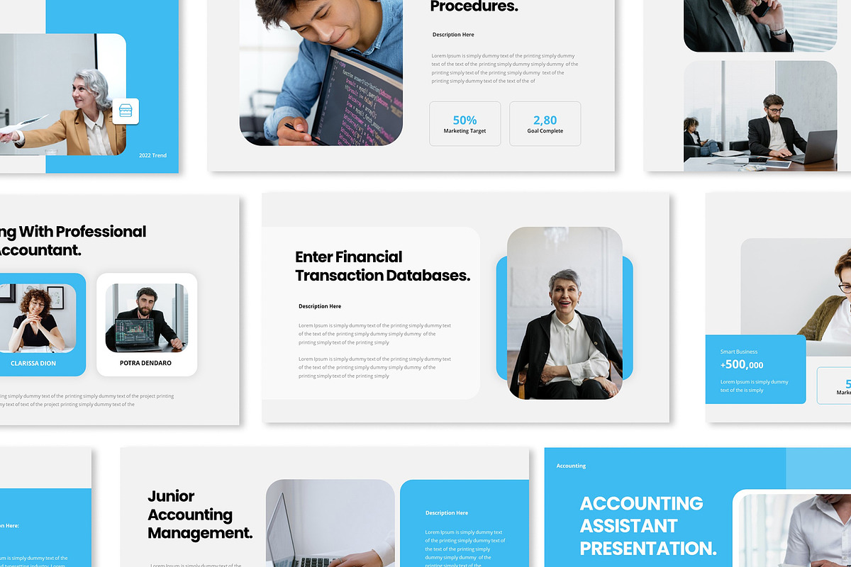 Accounting Assistant Keynote Present, a Presentation Template by Formatika Studio