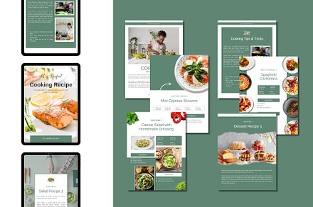 Canva Recipe Cookbook ebook Template, a Magazine Template by TheBrightGrap