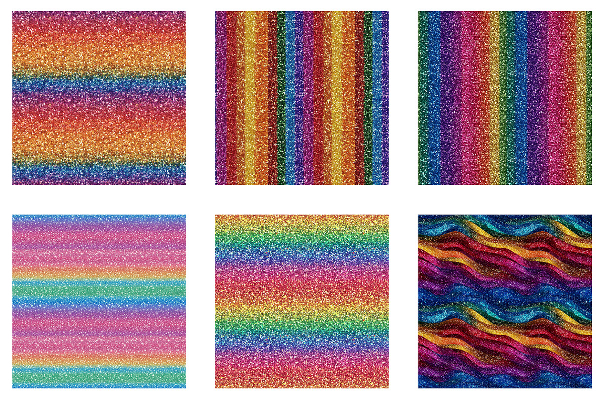 Rainbow Glitter Backgrounds, an Illustration by Designworld (Photo 3 of 4)
