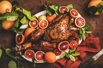 Christmas festive table setting with containing christmas, thanksgiving, and, a Food & Drink Photo by Foxys