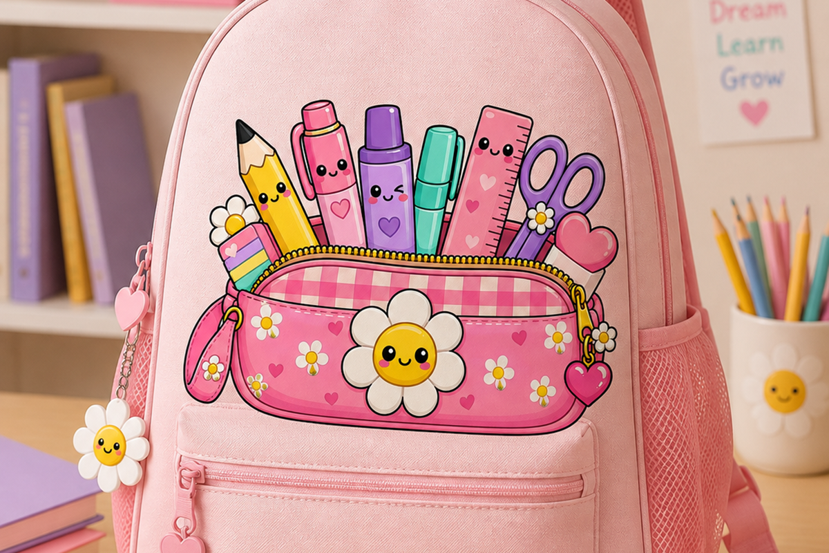 Kawaii School Pencil Pouch Clipart, an Education Illustration by HyeRi (Photo 7 of 7)