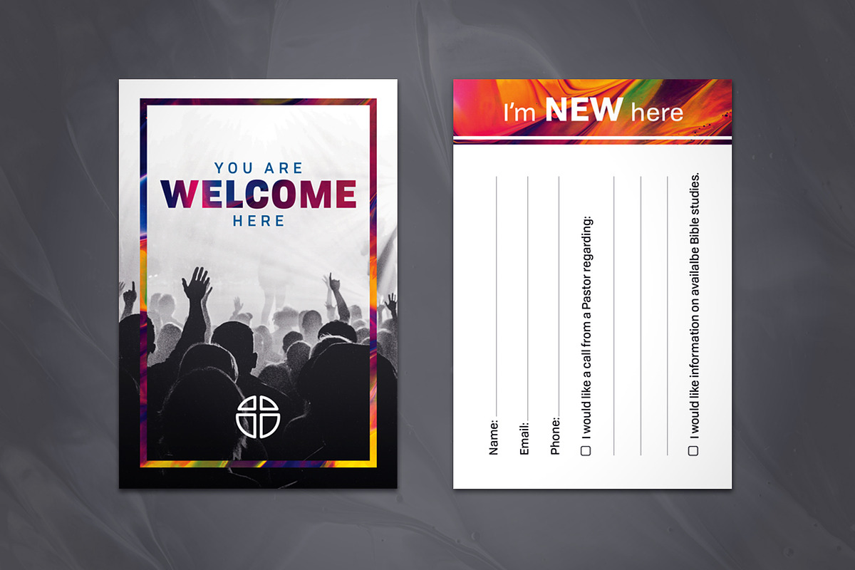 Connection Card Welcome Prayer New, a Print Template by Sync Design Soultions (Photo 2 of 5)