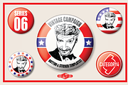 Vintage Campaign Button Templates 06, an Illustration by category4 (Thumbnail 1 of 4)