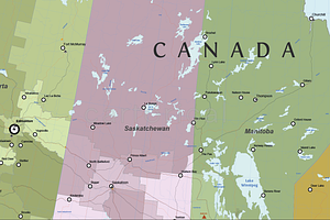 Vector Map Of Canada