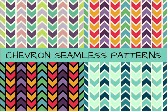 4 Chevron Seamless Patterns