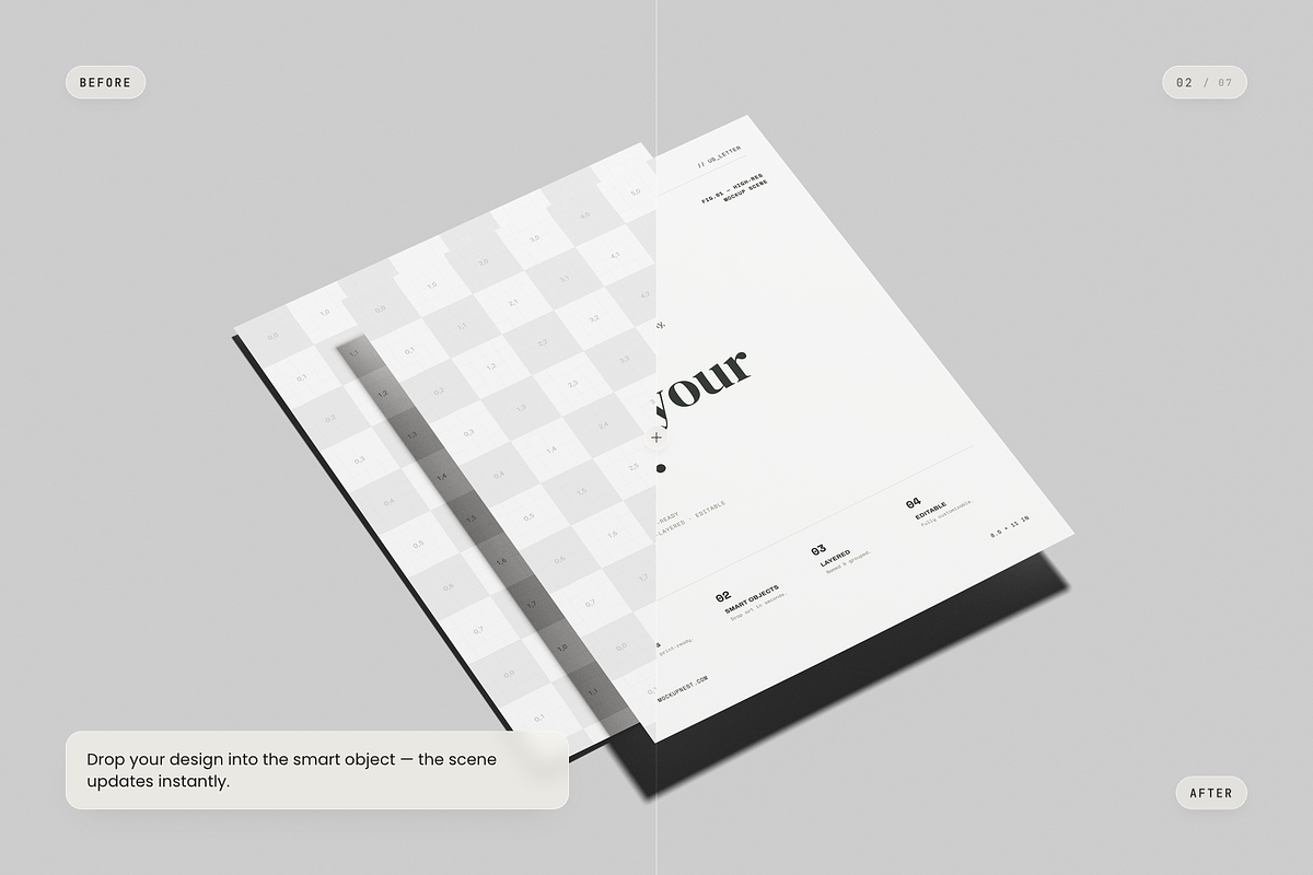 US Letter Flyer Mockup, an Advertising Mockup by Toasin Studio (Photo 2 of 7)