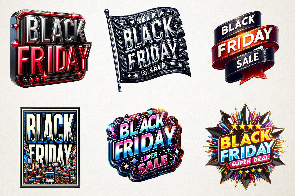 Black Friday Banners and Signs Clipa, an Illustration by RobertsArt (Photo 3 of 7)