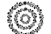 50 Elegant Floral Leaf Spiral Frame, a Decorative Illustration by Amazin_art (Thumbnail 4 of 39)