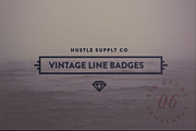 Vintage Line Badges, a Branding & Logo Template by Hustle Supply Co. (Thumbnail 2 of 5)