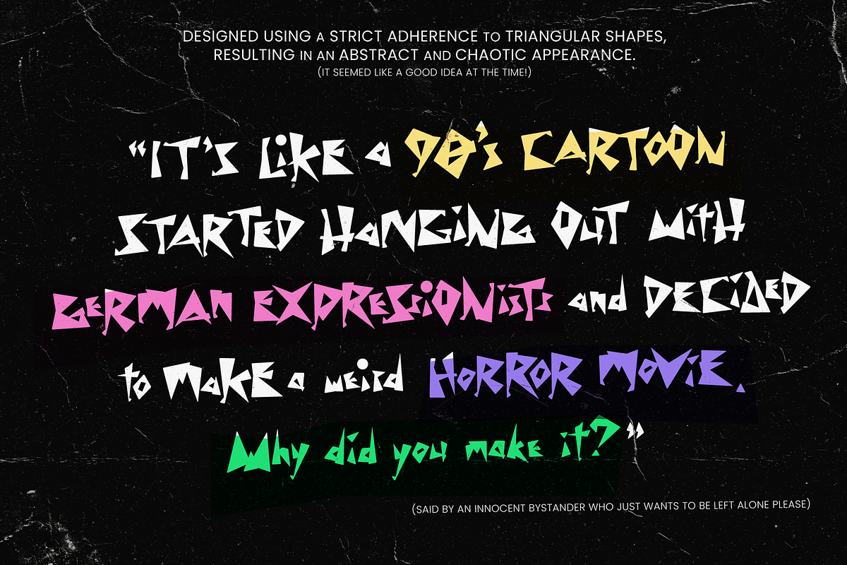 Shock Value - An Expressionist Font, a Font by Wingsart Studio (Photo 2 of 13)