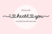 I Heart You - Heart Swash Font