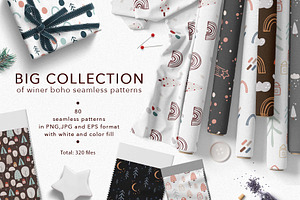 BIG SET of winter boho patterns