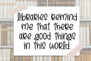 Library Card Hand Lettered Font, a Sans Serif Font by Dansie Design (Thumbnail 2 of 7)