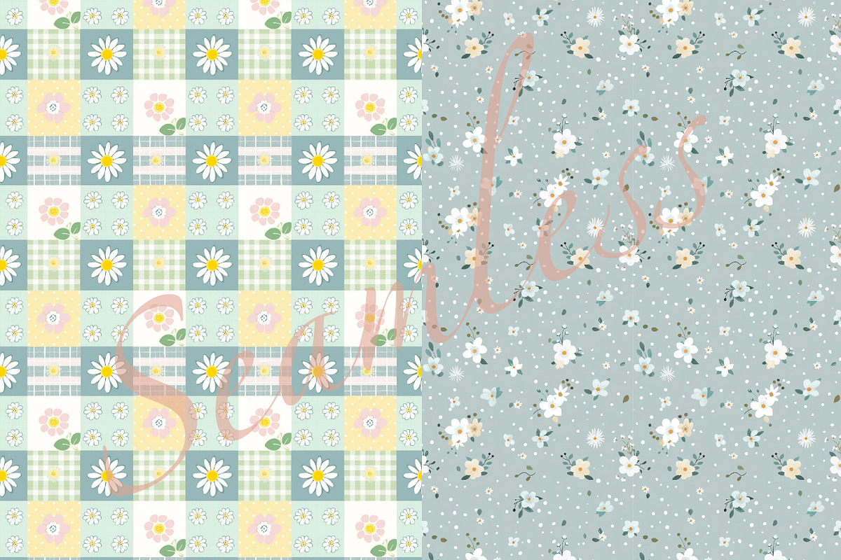 Pastel Spring Floral Pattern, a Pattern Graphic by DreamCafeArt