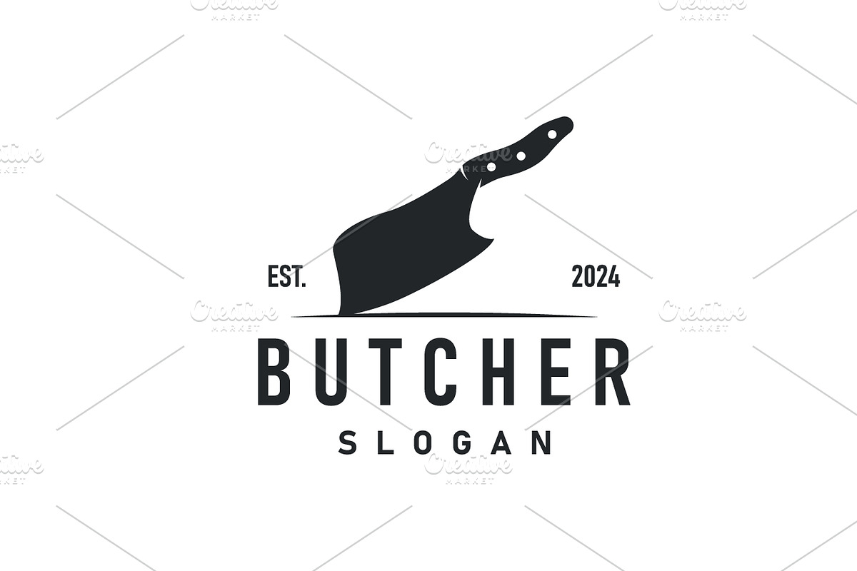 butcher logo design with simple, a Branding & Logo Template by Maylianaw28