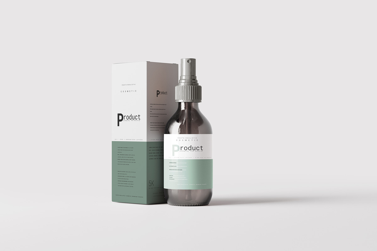 Spray Bottle Mockup, a Cups & Container Mockup by pmvch (Photo 2 of 10)