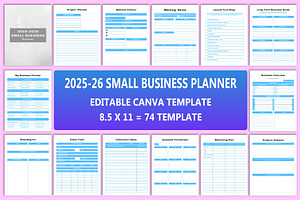 2025-26 Small Business Planner, a Stationery Template by Designmela01