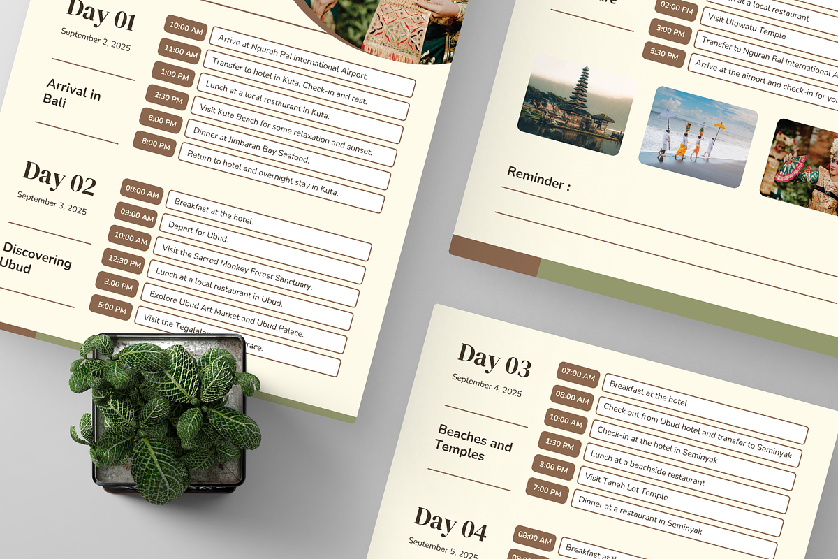 Travel Itinerary, a Flyer Template by Annora Studio (Photo 5 of 5)