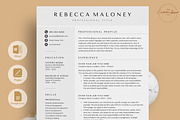 Resume/CV - The Maloney, a Resume Template by CreativeLandStudio (Thumbnail 1 of 9)