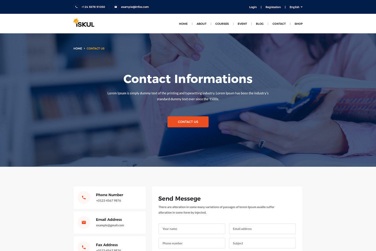 ISKUL - Educational Website Template, a HTML Template by THESOFTKING (Photo 4 of 7)
