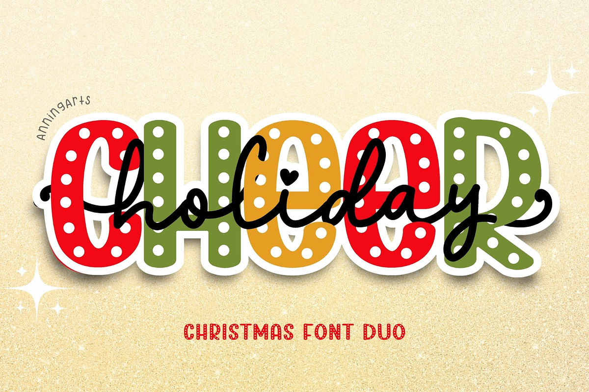 Holiday Cheer Font Duo, a Script Font by AnningArts (Photo 2 of 11)