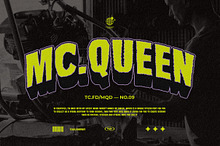 Mc.Queen display font + badge