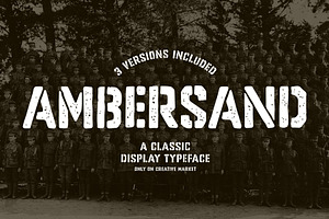 Ambersand Classic Stencil Typeface