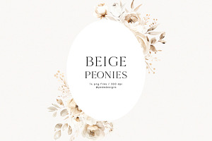 Beige Peonies