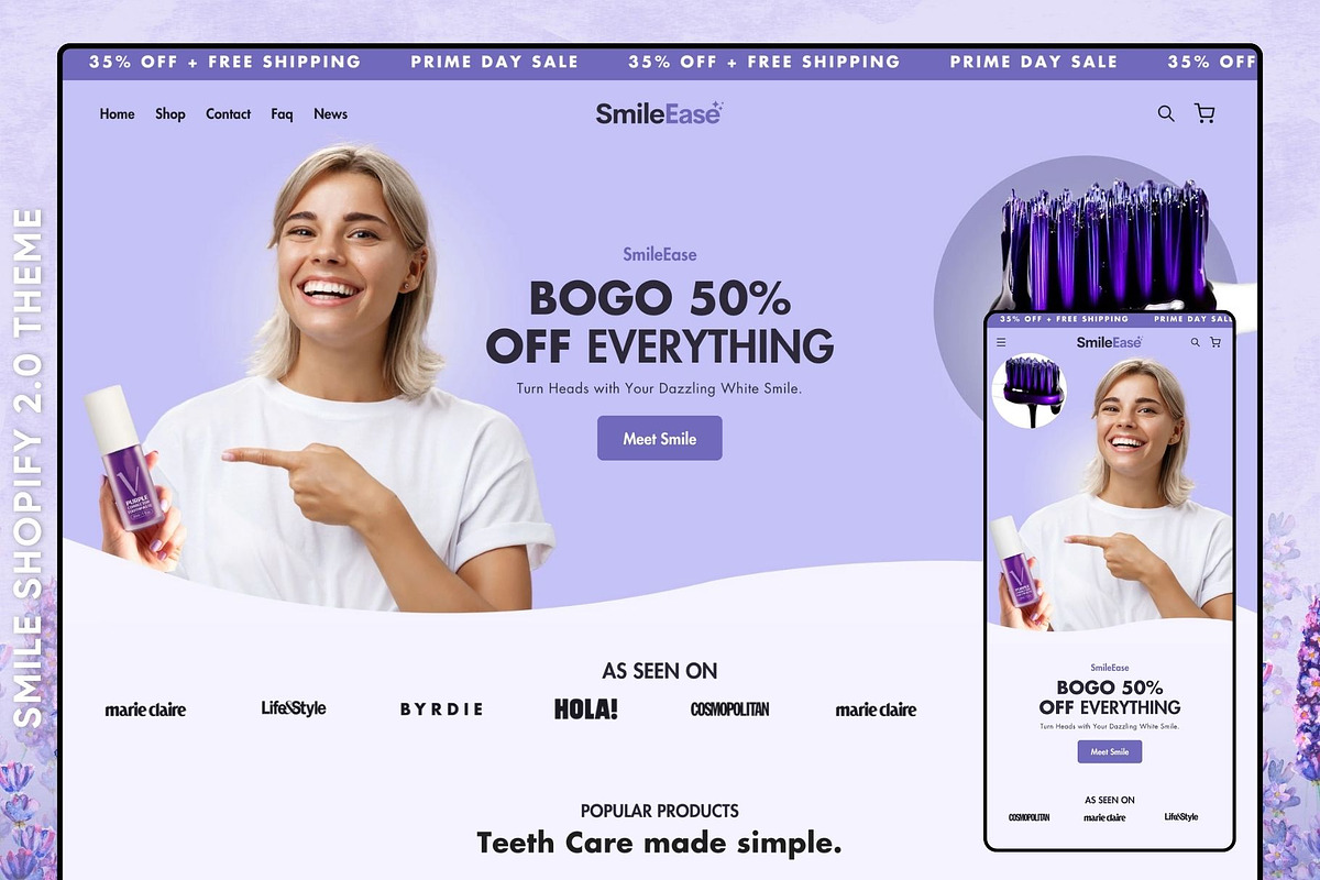 Smile Shopify 2.0 Theme, a Shopify Template by Lumin Lab (Photo 2 of 8)