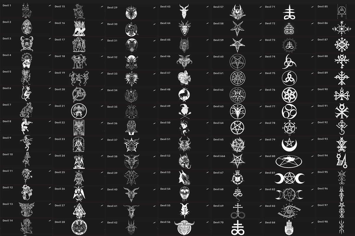 Devil - Procreate Tattoo Stamp Set, a Brush Add-On by LA Studio Sthlm (Photo 7 of 7)