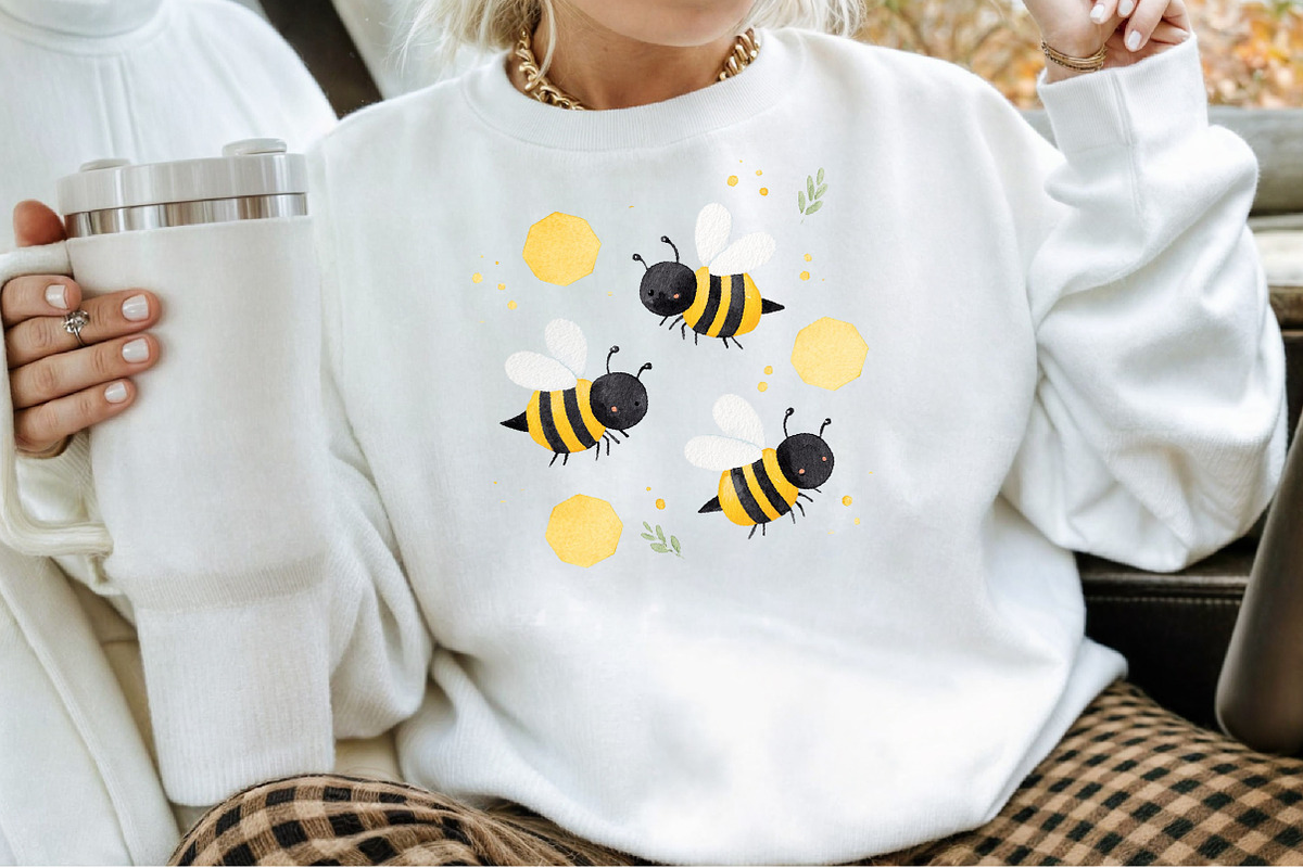 Charming Honey Bee Garden Clipart Se, an Illustration by Sublimation Artist (Photo 4 of 6)