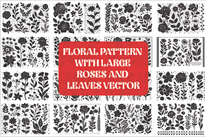 floral pattern large roses, an Illustration by Amazin_art