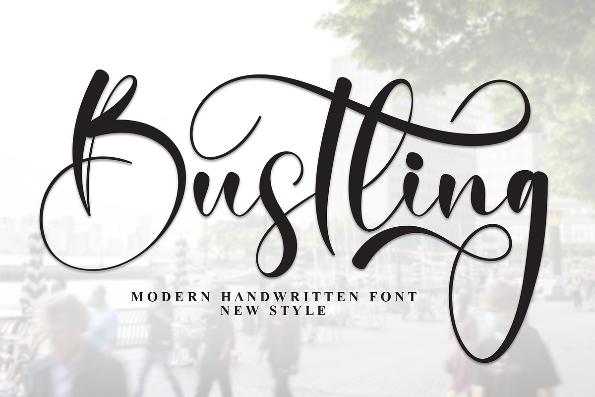 Bustling | Script Font, a Handwritten Font by Scratchones (Photo 1 of 9)
