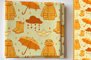 Rainy day vector Clipart & Patterns, a Seasonal Illustration by Carpet Tapete Pretzel (Thumbnail 4 of 9)