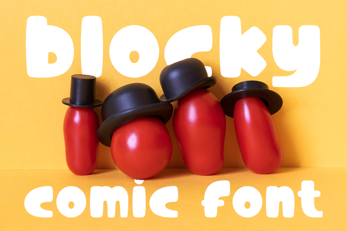 Popping Cute - Blocky Cartoon Font, a Sans Serif Font by Modestype Studio (Photo 8 of 11)