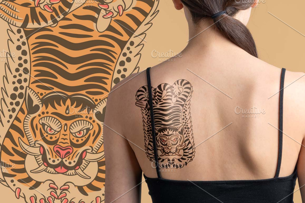 Tibetan Tiger Rug. Tattoo., an Animal Illustration by Moloko88 (Photo 1 of 2)