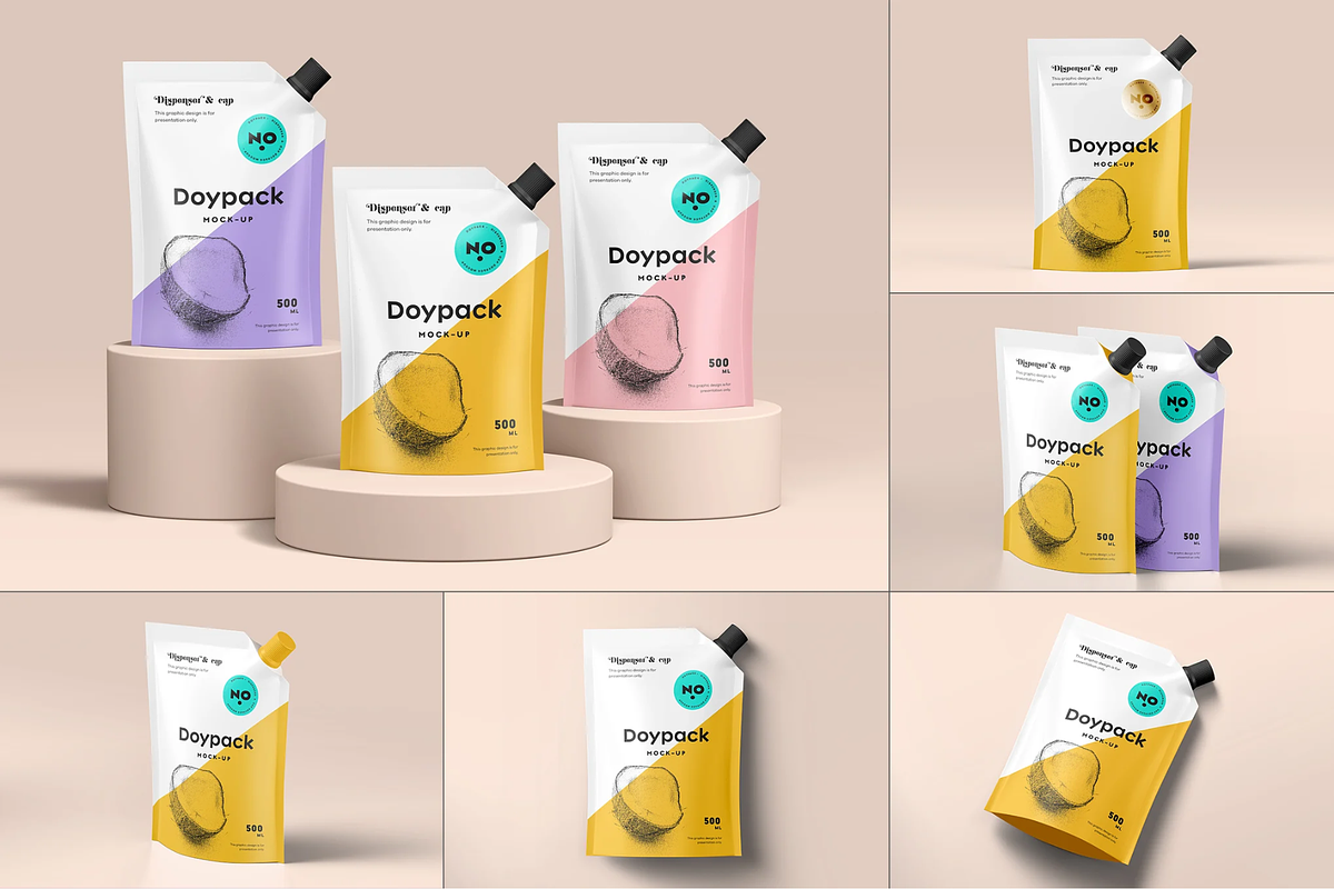 Doypack Mock-up 4, a Packaging Mockup by BLISS DESIGN (Photo 1 of 4)